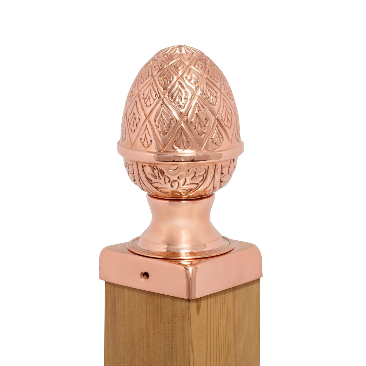 PERMAKAP 4-in x 4-in Pineapple Solid Polished Copper Deck Post Cap