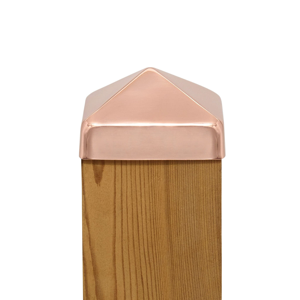 PERMAKAP 4-in x 4-in Pyramid Solid Polished Copper Deck Post Cap