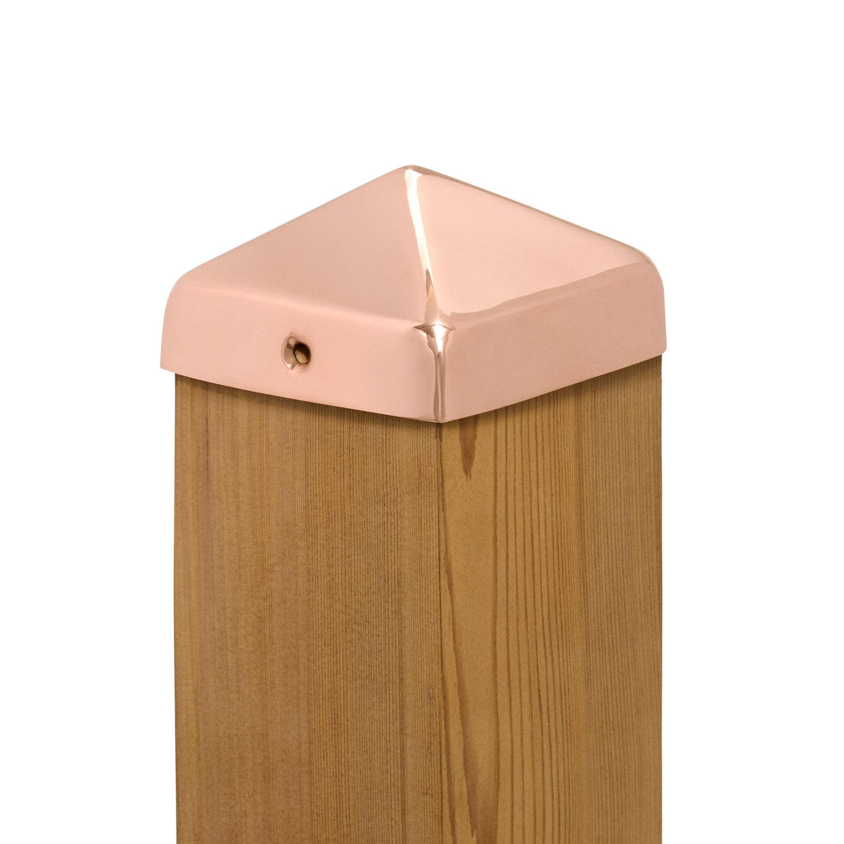 PERMAKAP 4-in x 4-in Pyramid Solid Polished Copper Deck Post Cap
