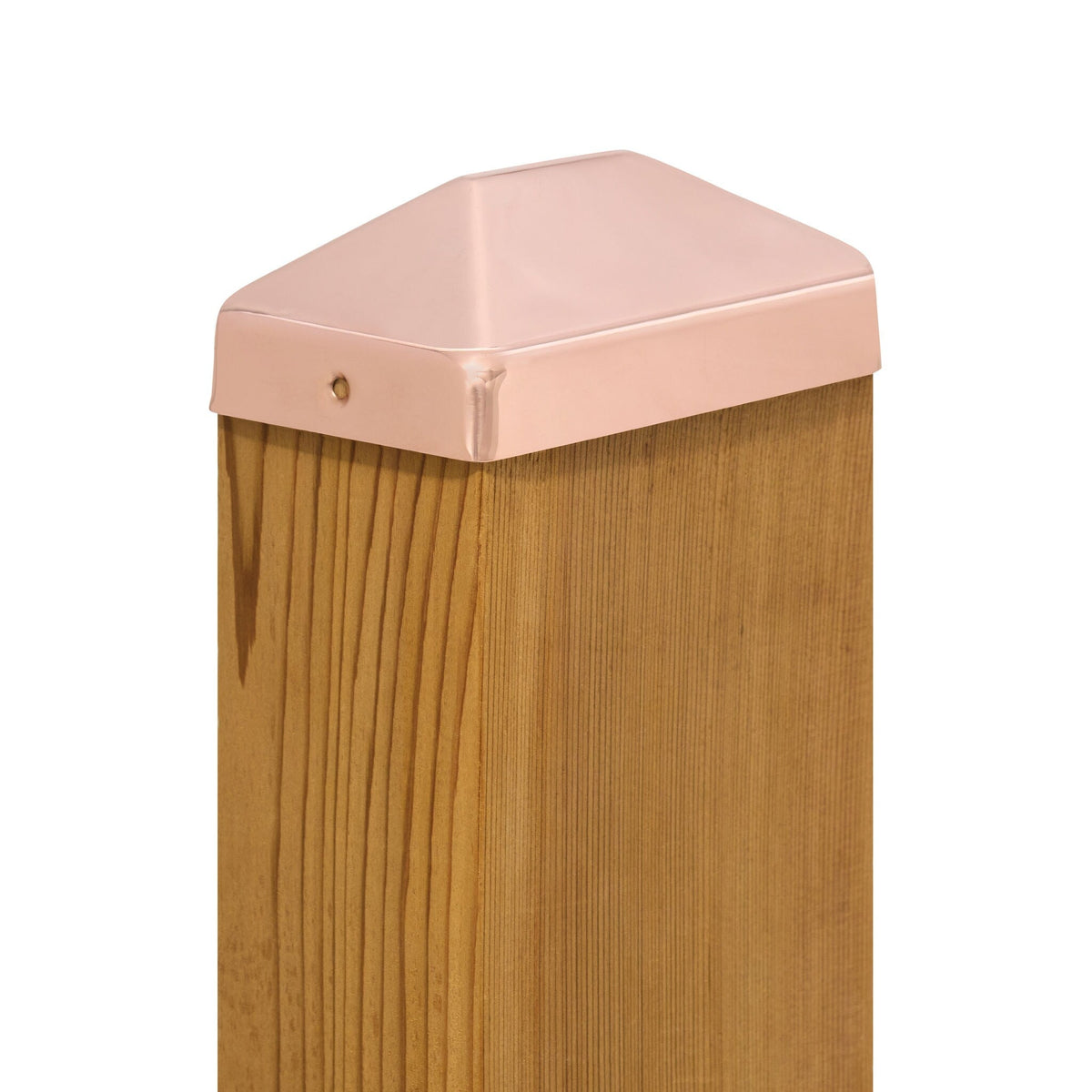 PERMAKAP 4-in x 6-in Pyramid Solid Polished Copper Deck Post Cap