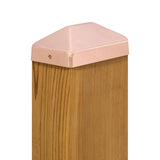 PERMAKAP 4-in x 6-in Pyramid Solid Polished Copper Deck Post Cap