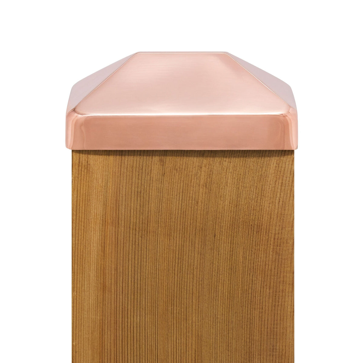PERMAKAP 4-in x 6-in Pyramid Solid Polished Copper Deck Post Cap