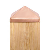 PERMAKAP 8-in x 8-in Pyramid Solid Polished Copper Deck Post Cap