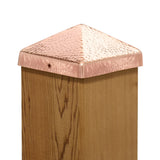PERMAKAP 6-in x 6-in Pyramid Solid Polished Copper Deck Post Cap