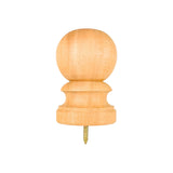 PERMAKAP 4-in x 4-in Globe One-Piece Sanded Wood Mahogany Deck Post Cap