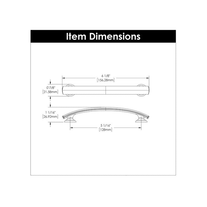 Hickory Hardware American Diner 5-1/16-in (128mm) Center to Center Vintage Bronze Arch Handle Drawer Pull
