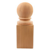 PERMAKAP 4-in x 4-in Globe One-Piece Sanded Wood Mahogany Deck Post Cap