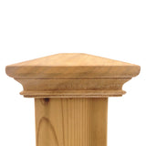 PERMAKAP 4-in x 4-in Pyramid One-Piece Sanded Wood Mahogany Deck Post Cap