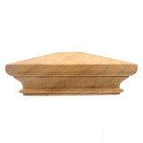 PERMAKAP 4-in x 4-in Pyramid One-Piece Sanded Wood Mahogany Deck Post Cap