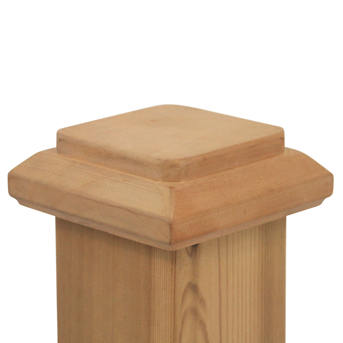 PERMAKAP 4-in x 4-in Traditional One-Piece Sanded Wood Mahogany Deck Post Cap