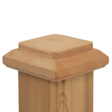 PERMAKAP 4-in x 4-in Traditional One-Piece Sanded Wood Mahogany Deck Post Cap