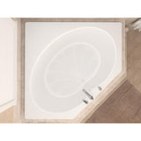 Carnelian 5 ft. Center Drain Soaker Tub in White - Super Arbor