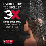 Delta Ara Matte Black 1-Handle Bathtub and Shower Faucet, H2Okinetic, Trim Only