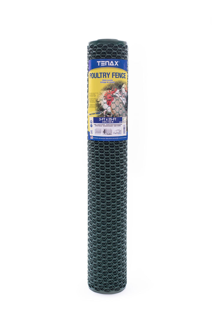 Tenax 25-ft x 3-ft Green Hdpe Extruded Mesh Rolled Fencing with Mesh Size 1/4-in x 1/4-in