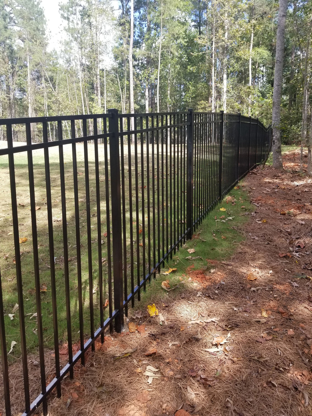 Fortress Building Products 6-ft H x 2-in W Gloss Black Aluminum Spaced Picket Flat-top Decorative End Fence Post