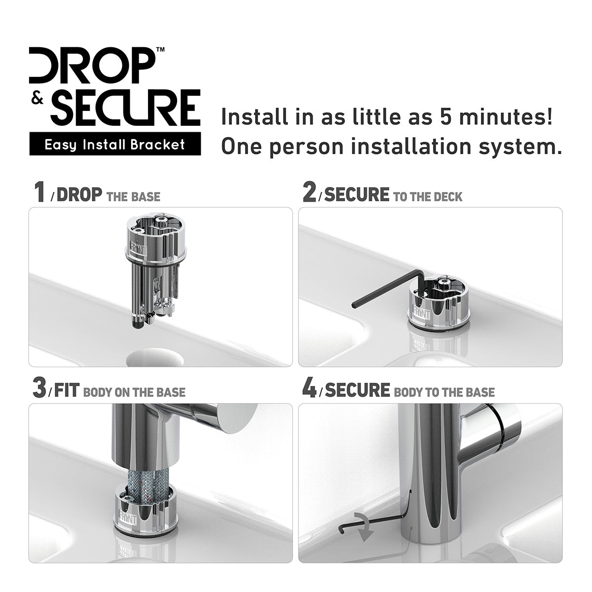 allen + roth Gillen Stainless Utility Faucet with Pulldown Sprayer