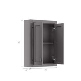 Water Creation Madison 24-in x 34-in x 8-in Grey Soft Close Bathroom Wall Cabinet