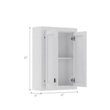 Water Creation Madison 24-in x 34-in x 8-in White Soft Close Bathroom Wall Cabinet
