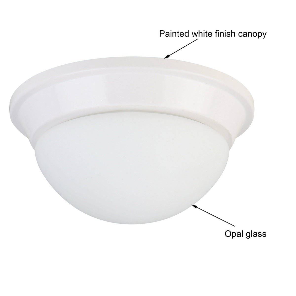 Project Source 8.75-in White Traditional Incandescent Flush Mount Light
