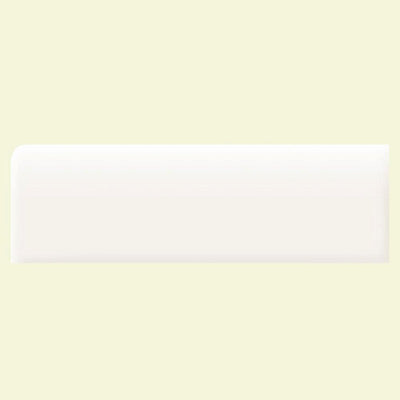 Daltile Semi-Gloss Arctic White 2 in. x 6 in. Ceramic Bullnose Wall Tile (0.083 sq. ft. / piece) - Super Arbor