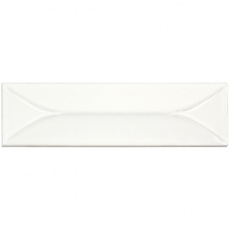 Bond Tile Roma 3D White 3 in. x 9 in. Polished Ceramic Subway Tile (40 Pieces 6.02 Sq. Ft. / Box)