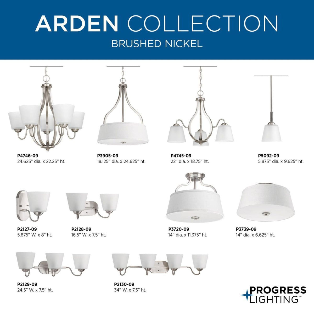 Progress Lighting Arden 3-Light Antique Bronze Transitional Drum Medium Hanging Pendant Light