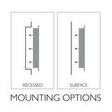 Design House Cyprus 25.1-in x 24.5-in Surface/Recessed Mount Clear Mirrored Medicine Cabinet