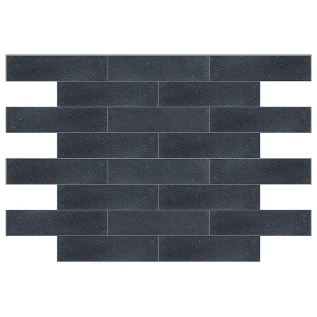 GBI Tile & Stone Inc. Basalt Charcoal 3-in x 12-in Honed Natural Stone Basalt Stone Look Floor and Wall Tile (0.24-sq. ft/ Piece)