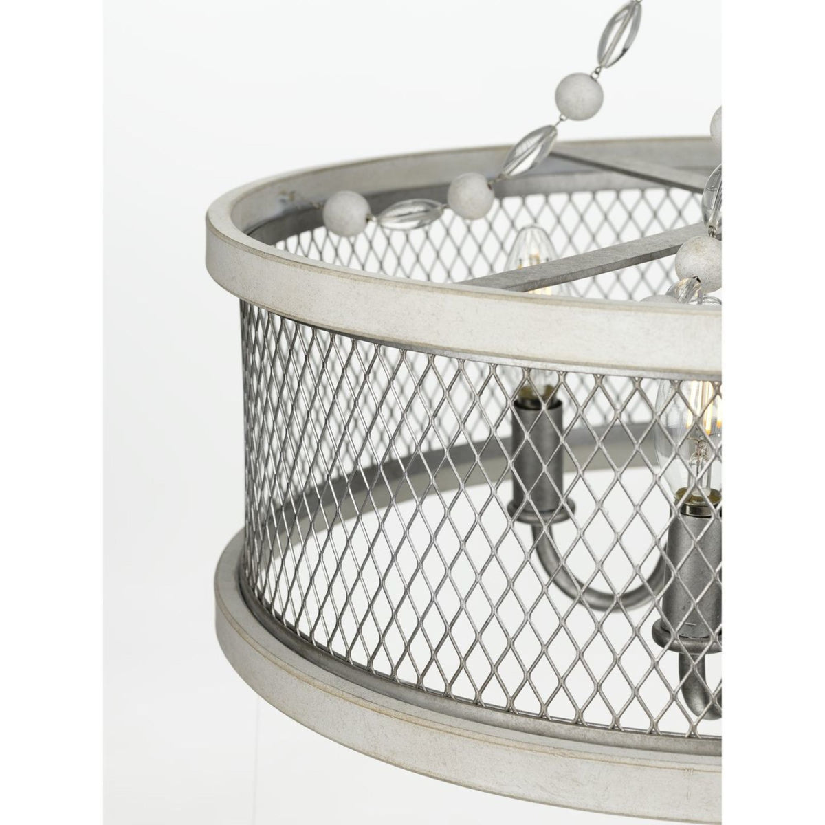 Progress Lighting Austelle 4-Light Gray Farmhouse Chandelier