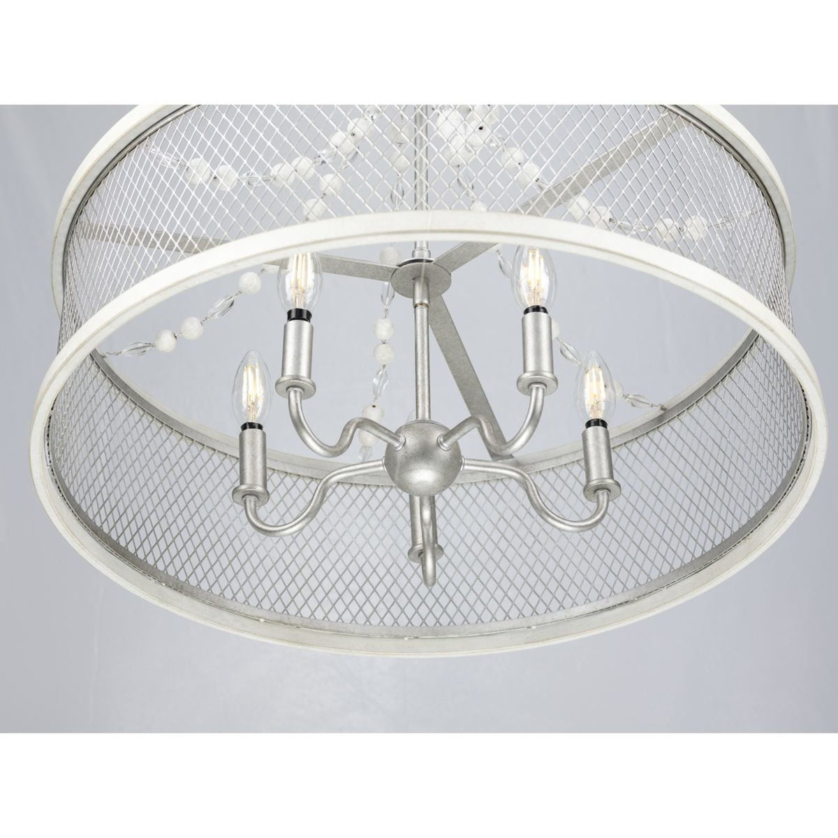 Progress Lighting Austelle 5-Light Gray Farmhouse Chandelier
