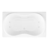 Star 6 ft. Rectangular Drop-in Whirlpool Bathtub in White - Super Arbor