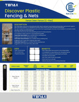 Tenax 165-ft x 8-ft Black Plastic Extruded Mesh Rolled Fencing with Mesh Size 2-in x 2-in