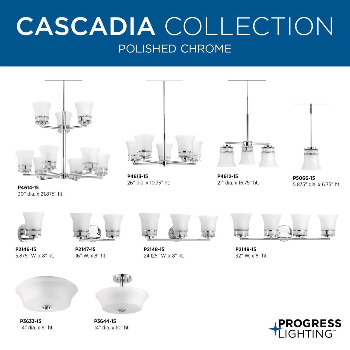Progress Lighting Cascadia 3-Light Antique Bronze Transitional Chandelier