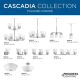 Progress Lighting Cascadia 3-Light Polished Chrome Transitional Chandelier