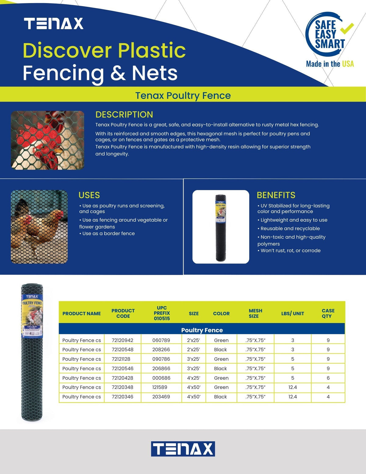 Tenax 25-ft x 3-ft Green Hdpe Extruded Mesh Rolled Fencing with Mesh Size 1/4-in x 1/4-in