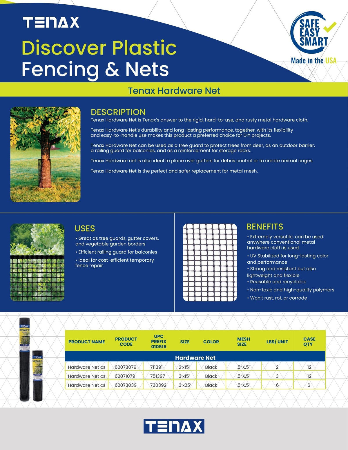 Tenax 15-ft x 3-ft Black Hdpe Extruded Mesh Rolled Fencing with Mesh Size 3/4-in x 1-in