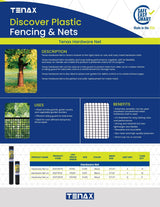 Tenax 15-ft x 3-ft Black Hdpe Extruded Mesh Rolled Fencing with Mesh Size 3/4-in x 1-in
