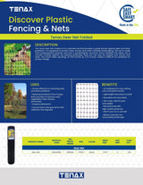Tenax 100-ft x 7-ft Black Plastic Mesh Rolled Fencing