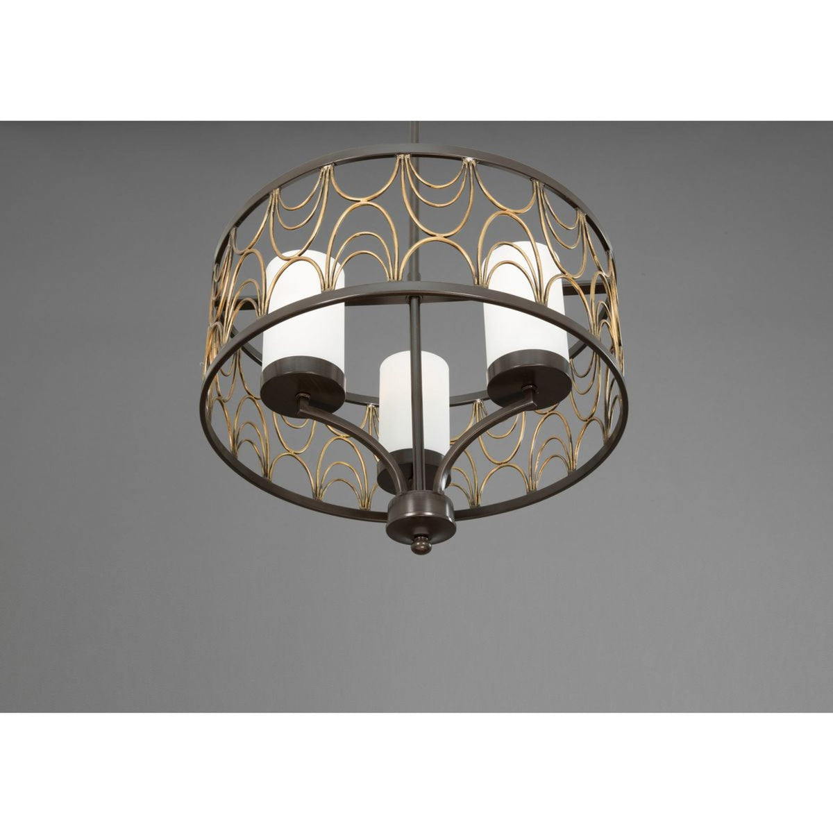 Progress Lighting Cirrine 3-Light Antique Bronze Transitional Chandelier