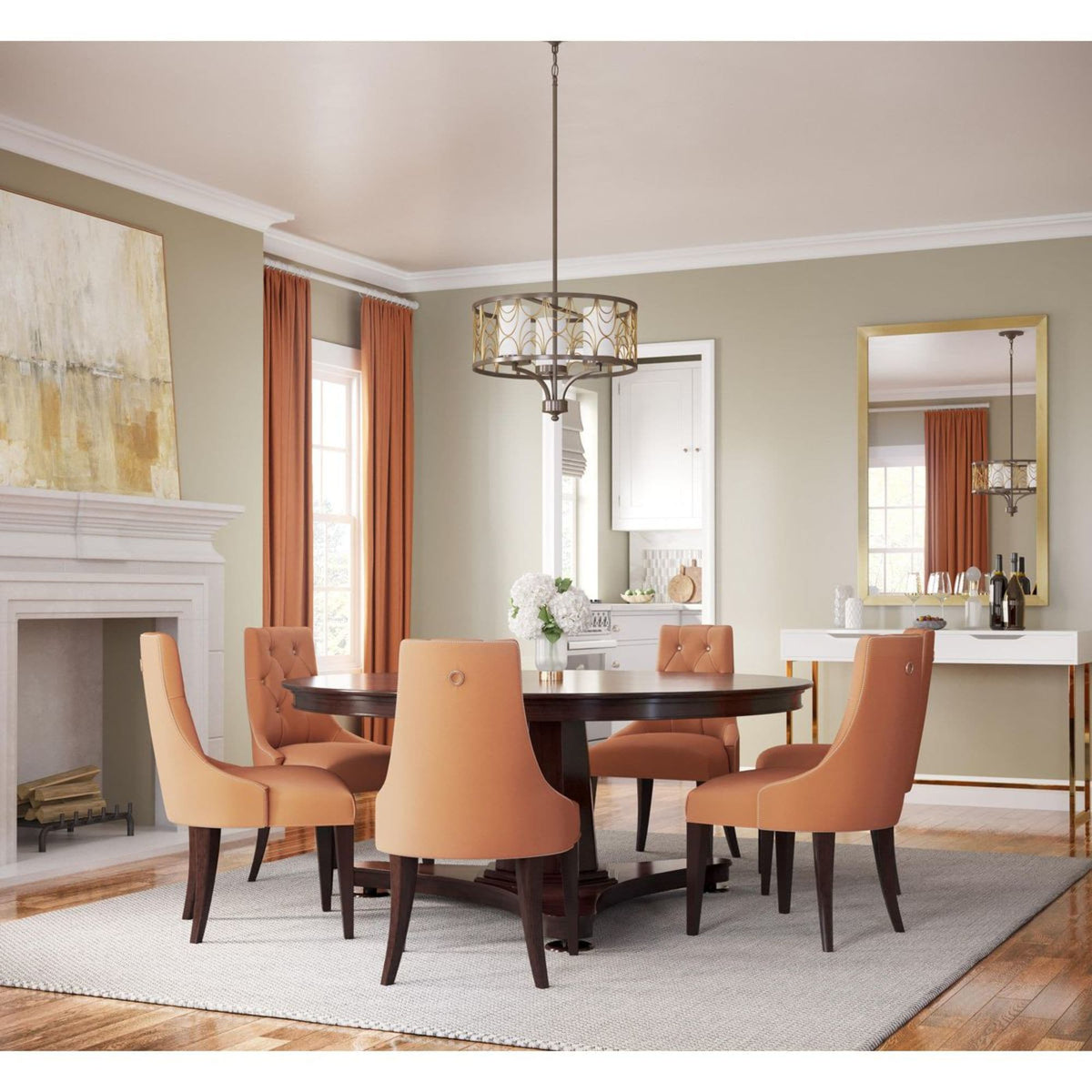 Progress Lighting Cirrine 3-Light Antique Bronze Transitional Chandelier