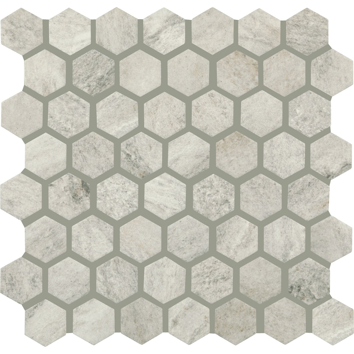 STAINMASTER Quartzite Sepia 10-in x 12-in Matte Ceramic Marble look Hexagon Mosaic Floor and Wall Tile product image