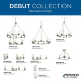 Progress Lighting Debut 6-Light Brushed Nickel Farmhouse Chandelier