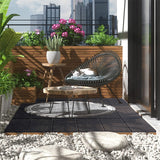 Bybafun 12-in x 12-in 9-Pack Gray Prefinished PVC Deck Tile