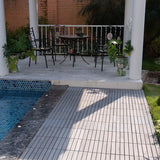 Bybafun 12-in x 12-in 20-Pack Gray Pattern2 Prefinished Wood Deck Tile