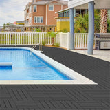 Bybafun 12-in x 12-in 9-Pack Gray Prefinished PVC Deck Tile