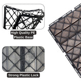 Bybafun 12-in x 12-in 20-Pack Gray Pattern2 Prefinished Wood Deck Tile