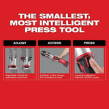 M18 18-Volt Lithium-Ion 1/2 in. to 1 in. FORCE LOGIC Long Throw Cordless Press Tool Kit w/ 3 Jaws, (2) 3.0 Ah Batteries - Super Arbor