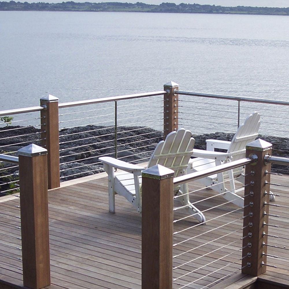 PERMAKAP 8-in x 8-in Pyramid Nautical Grade Polished Stainless Steel Deck Post Cap