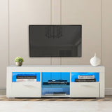 Yiekholo Modern/Contemporary White Tv Cabinet (Accommodates TVs up to 55-in)