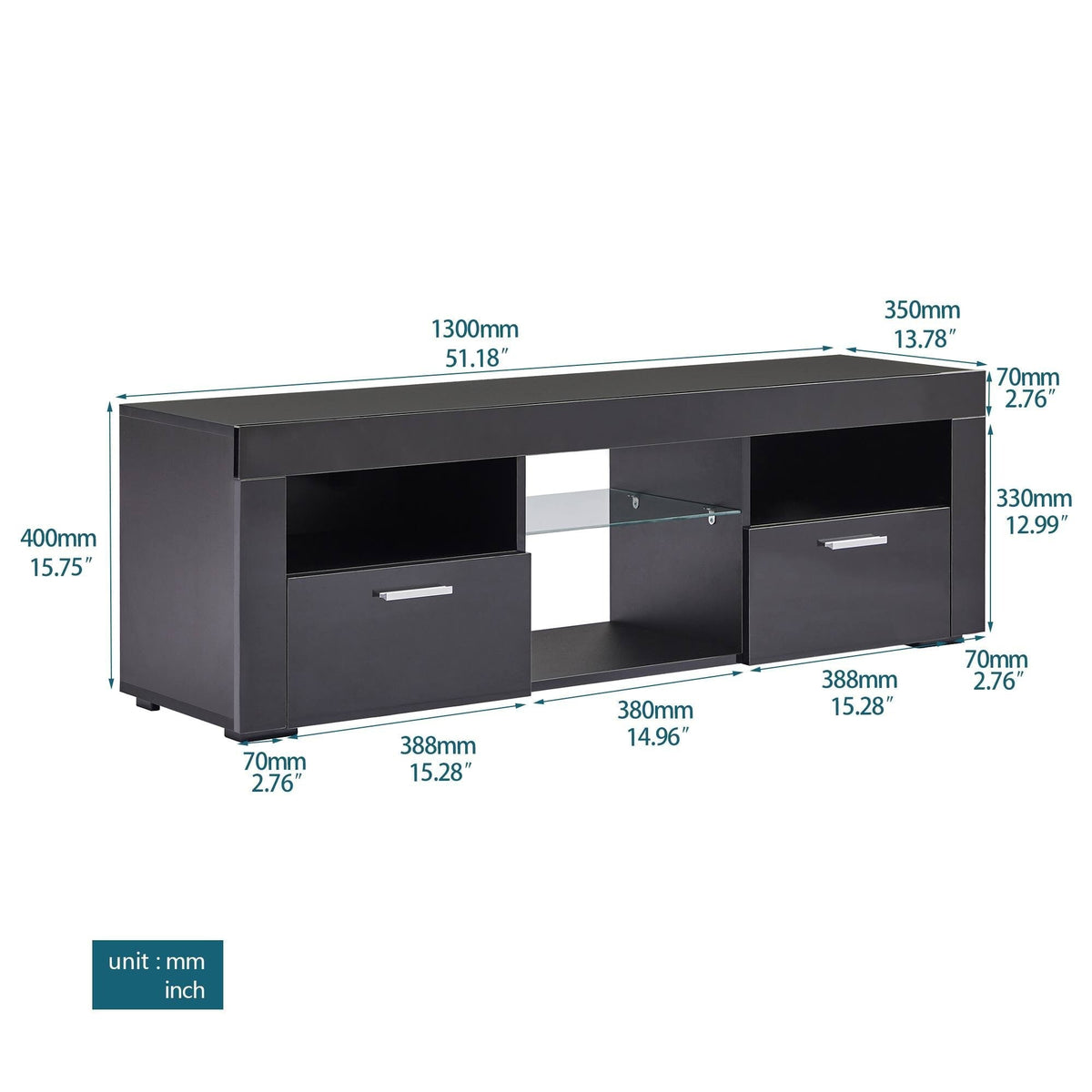 Yiekholo Modern/Contemporary White Tv Cabinet (Accommodates TVs up to 48-in)